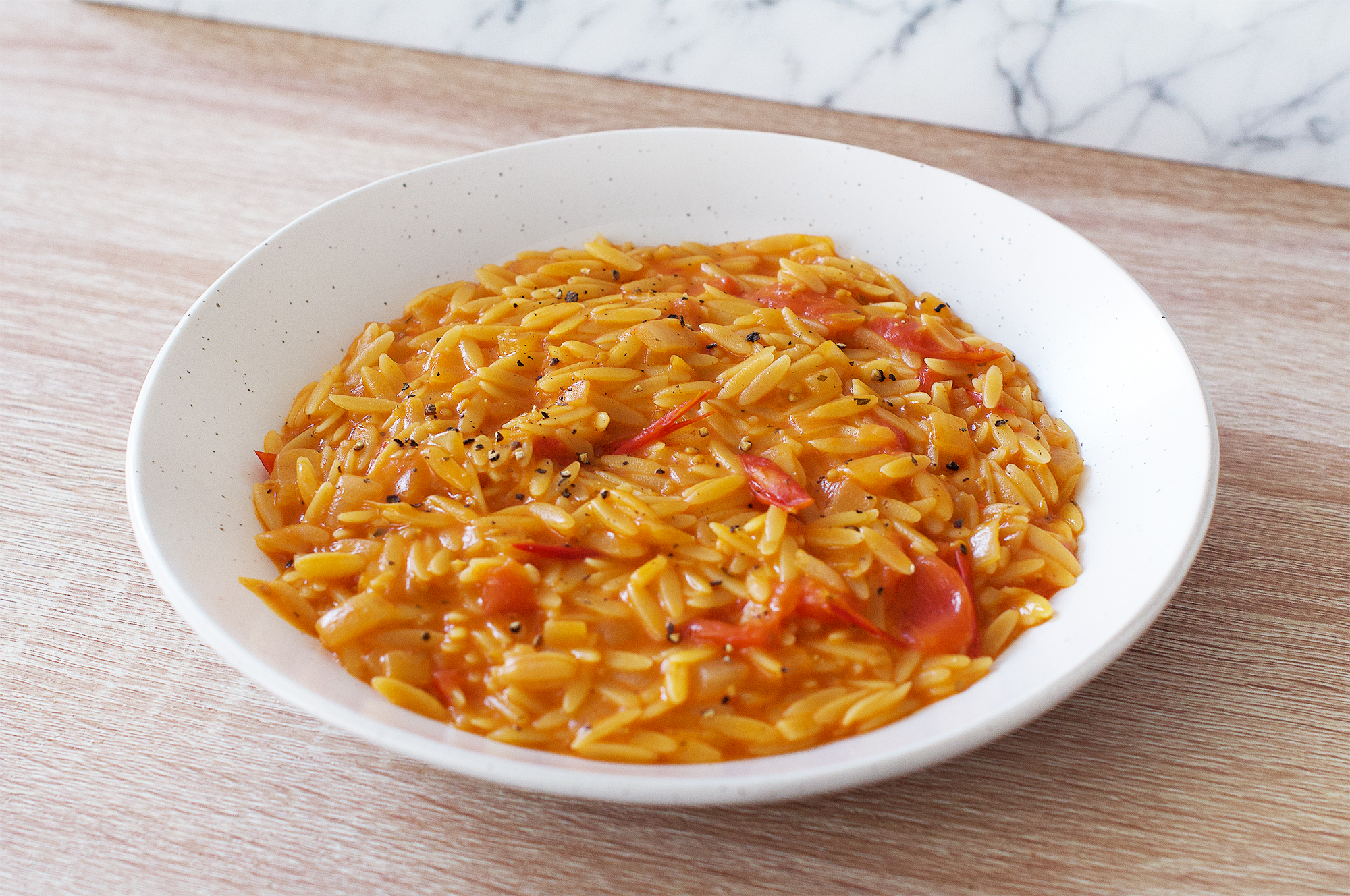 Recipe for cherry tomato 'orzotto' orzo pasta